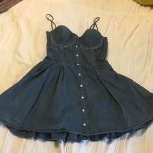 PINK Victoria's Secret Blue Denim Dress